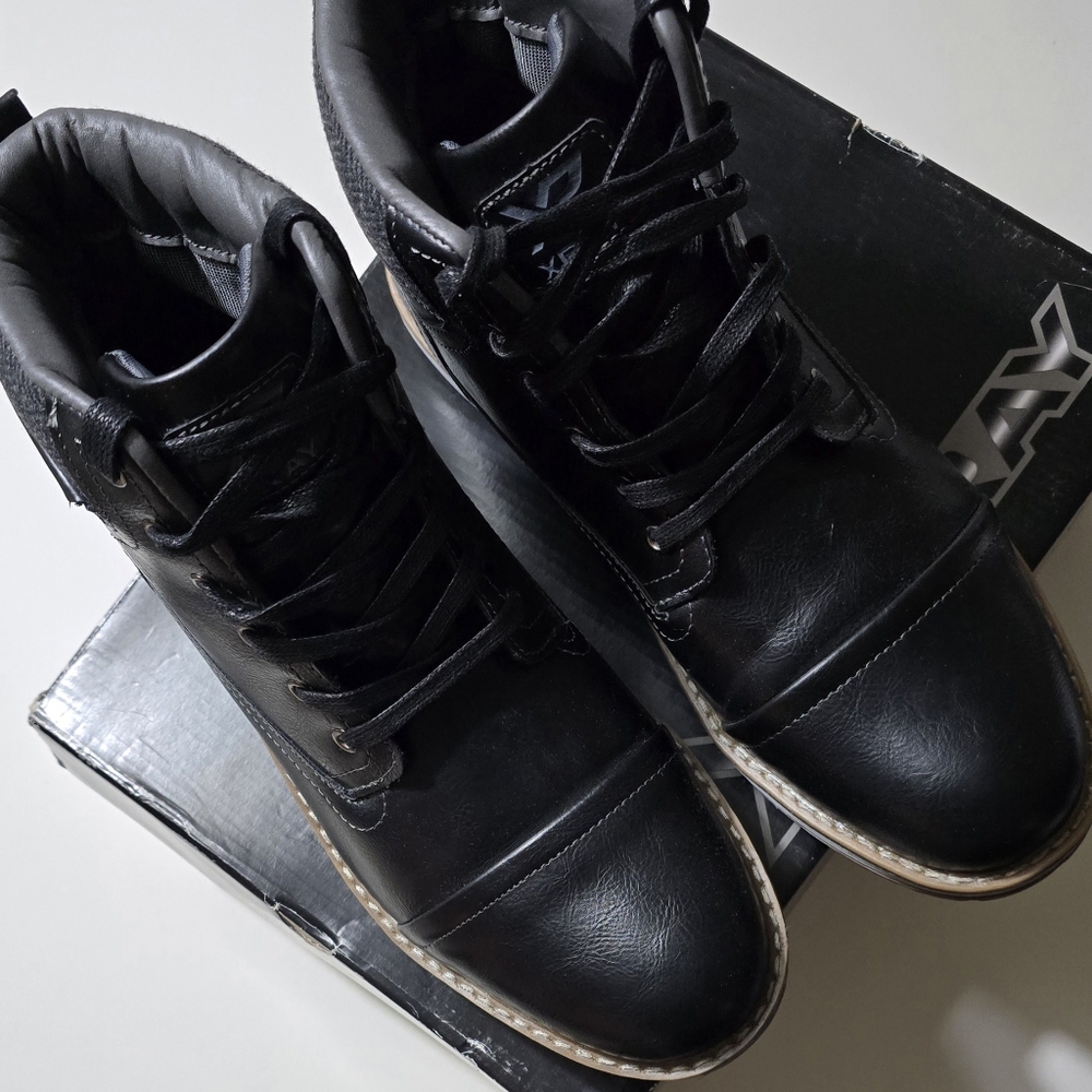 XRAY Footwear Men’s Black Lace Up Kimball Shoe Dress Boots XRW325